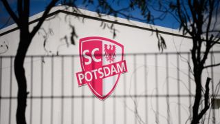 Das Logo des SC Potsdams an einer Hauswand (picture alliance/dpa-Zentralbild|Soeren Stache)