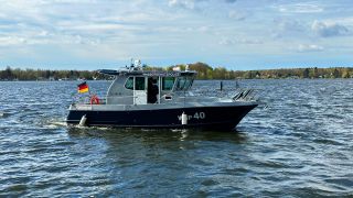 Boot der Wasserschutzpolizei in Erkner. (Quelle: rbb/Michel Nowak)