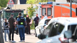 Polizeieinsatz aufgrund eines Mordes in Spandau Stadtteil Falkenhagener Feld.(Quelle: Pudwell)