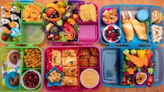 Bento-Boxen, die eine Erzieherin, fÃ¼r ihre Kinder fÃ¼r die Schule vorbereitet hat. (Bild: picture alliance/ dpa)