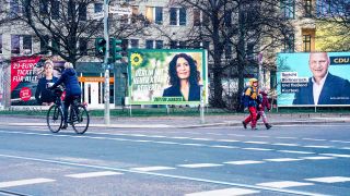 Wahlplakate in Berlin fÃ¼r die Wiederholungswahl des Abgeordnetenhaus Berlin