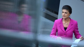 Sahra Wagenknecht spricht im Bundestag.