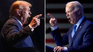 Montage von Donald Trump und Joe Biden, Kandidaten im US-Wahlkampf um die PrÃ¤sidentschaft (Bild: dpa/ AP/Andrew Harnik)