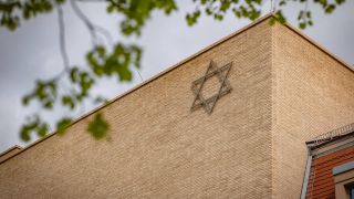 Ein Davidstern ist am GebÃ¤ude des neuen Synagogenzentrums Potsdam zu sehen.