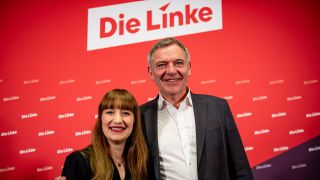 Heidi Reichinnek und Jan van Aken, Spitzenkandidatin und Spitzenkandidat der Linken fÃ¼r die Bundestagswahl.