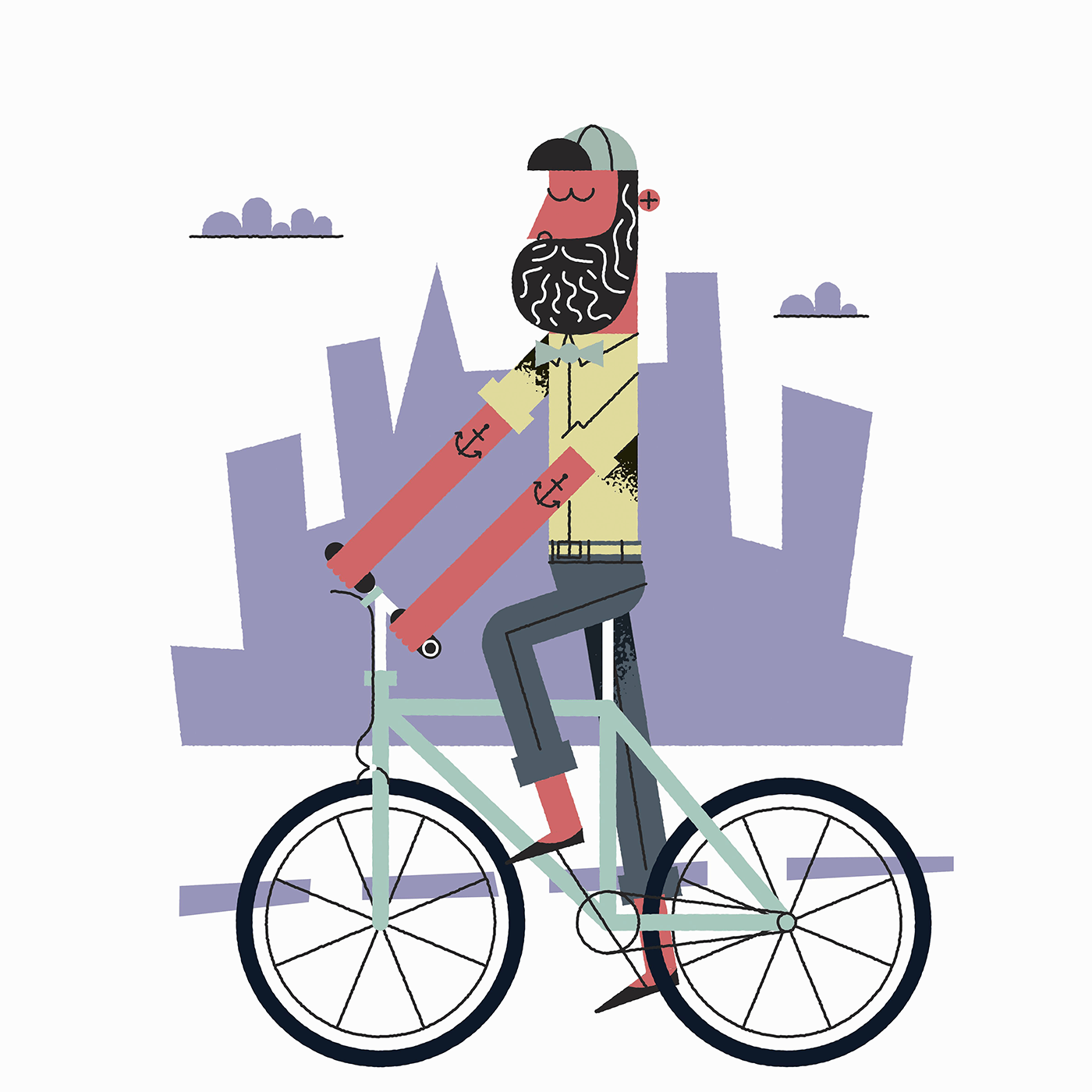 Велосипед карикатура