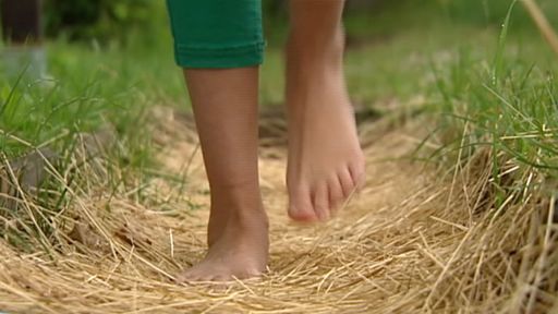 Füße im Gras - Barfußpfad; Quelle: zibb