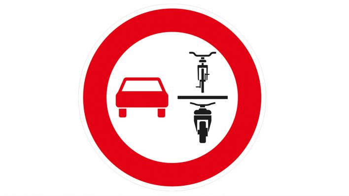 verkehrszeichen verbot für fahrräder